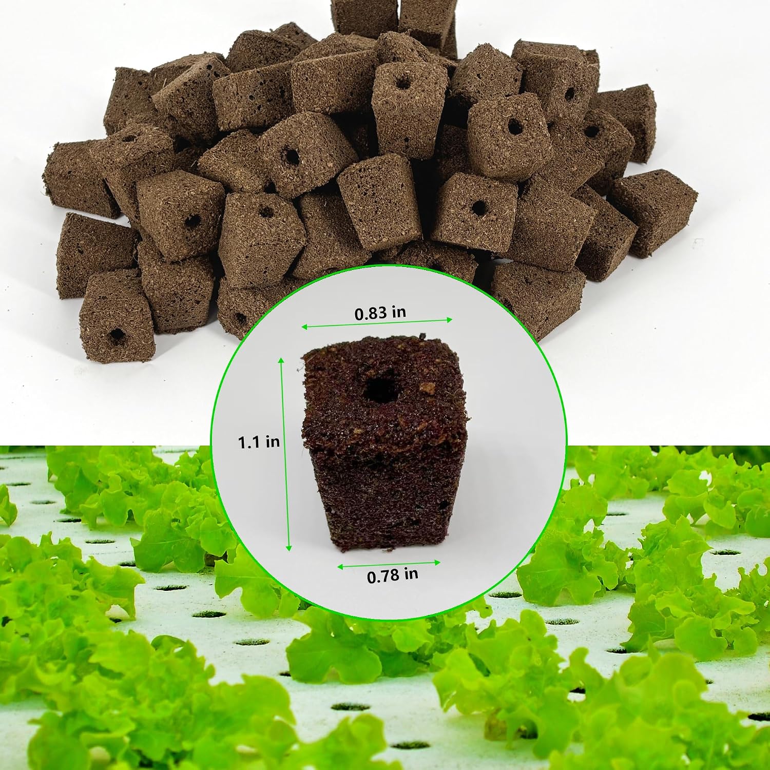80Pcs Hydroponic Grow Sponges and 40Pcs Grow Baskets for Hydroponics Growing System，Ideal for NFT Systems，Seedling