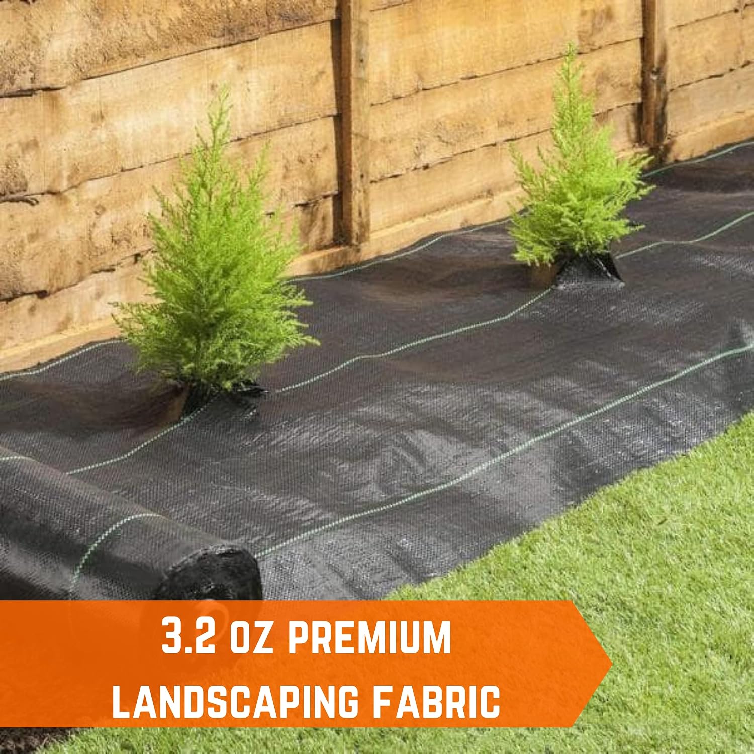 Vapor Barrier Supply - 3.2oz Premium Landscape Fabric Heavy Duty - (3' x 100') - Commercial Grade Landscape Fabric