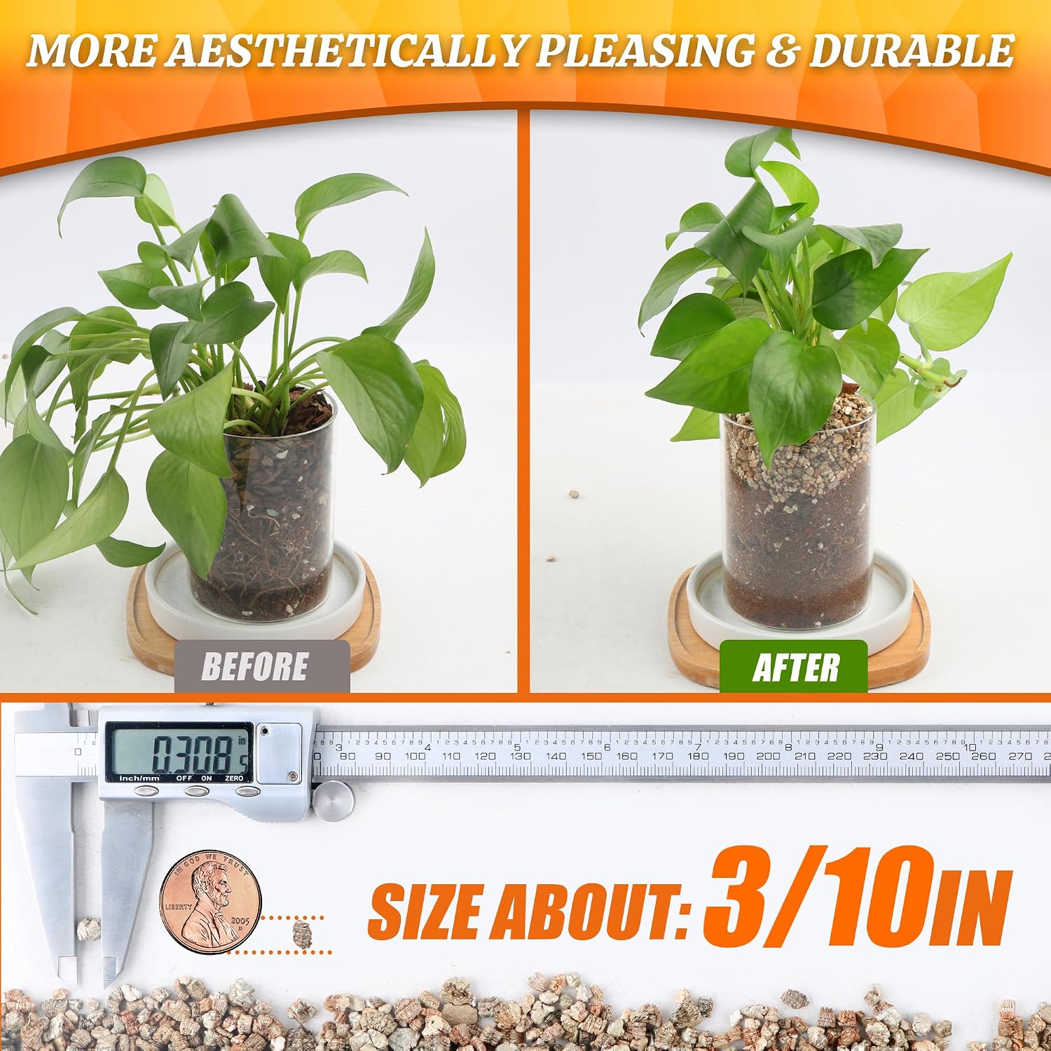 AVALUTION 29QT Vermiculite - Organic Vermiculite for Plants Horticultural Coarse Vermiculite Natural Soil Additive for