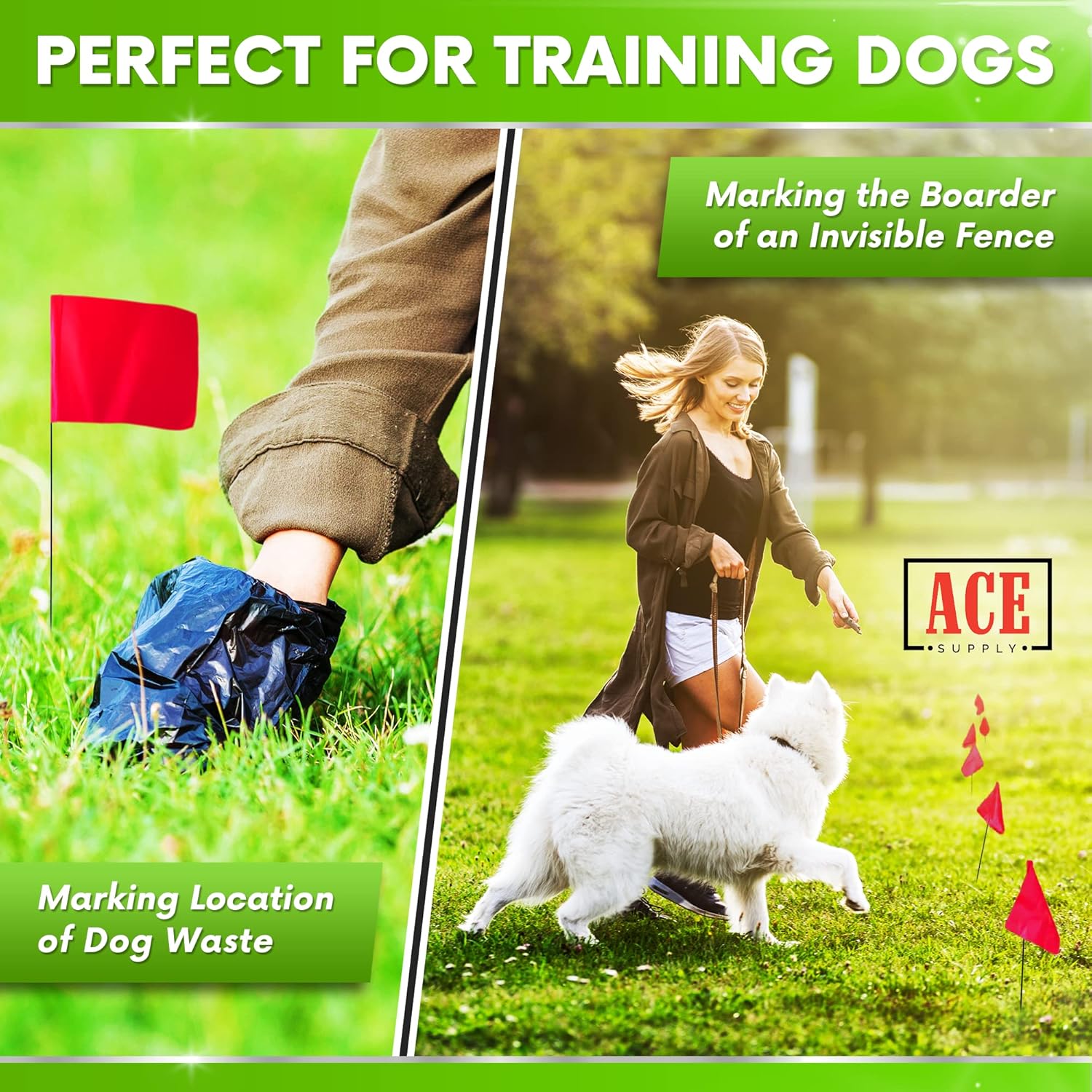 Red Marking Flags 1000 Pack - 4x5x30 Inch Red Flags for Yard - Markers For Lawn, Irrigation, Landscaping, Survey &