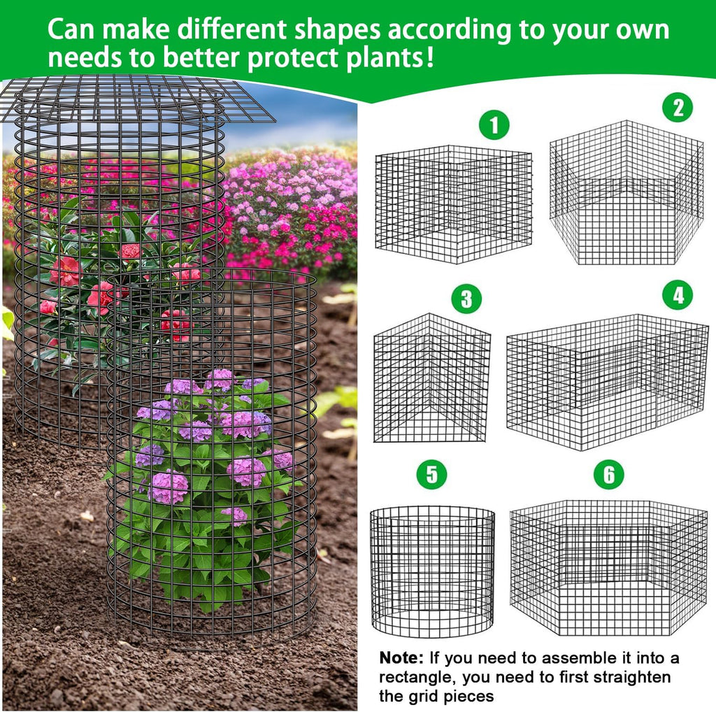 10 Pcs 11.8"x 11.8"/11.8"x 19.6" Available Chicken Wire Cloches for Plants, Plant Protector from Animal, Garden Covers
