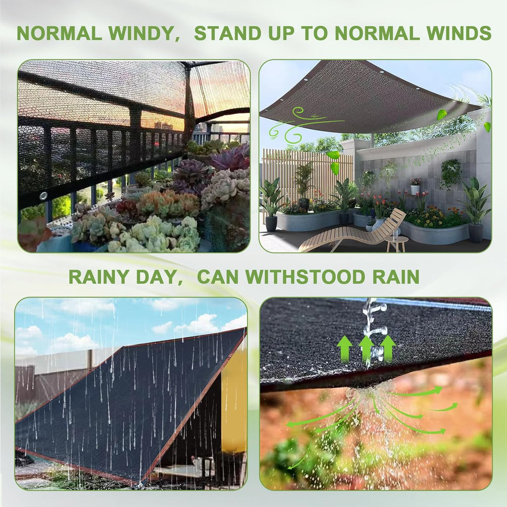 10Ft x 20Ft 40% Shade Cloth Greenhouse Tarp Mesh with Grommets for Plants | 40% UV Block, Tear-Resistant HDPE