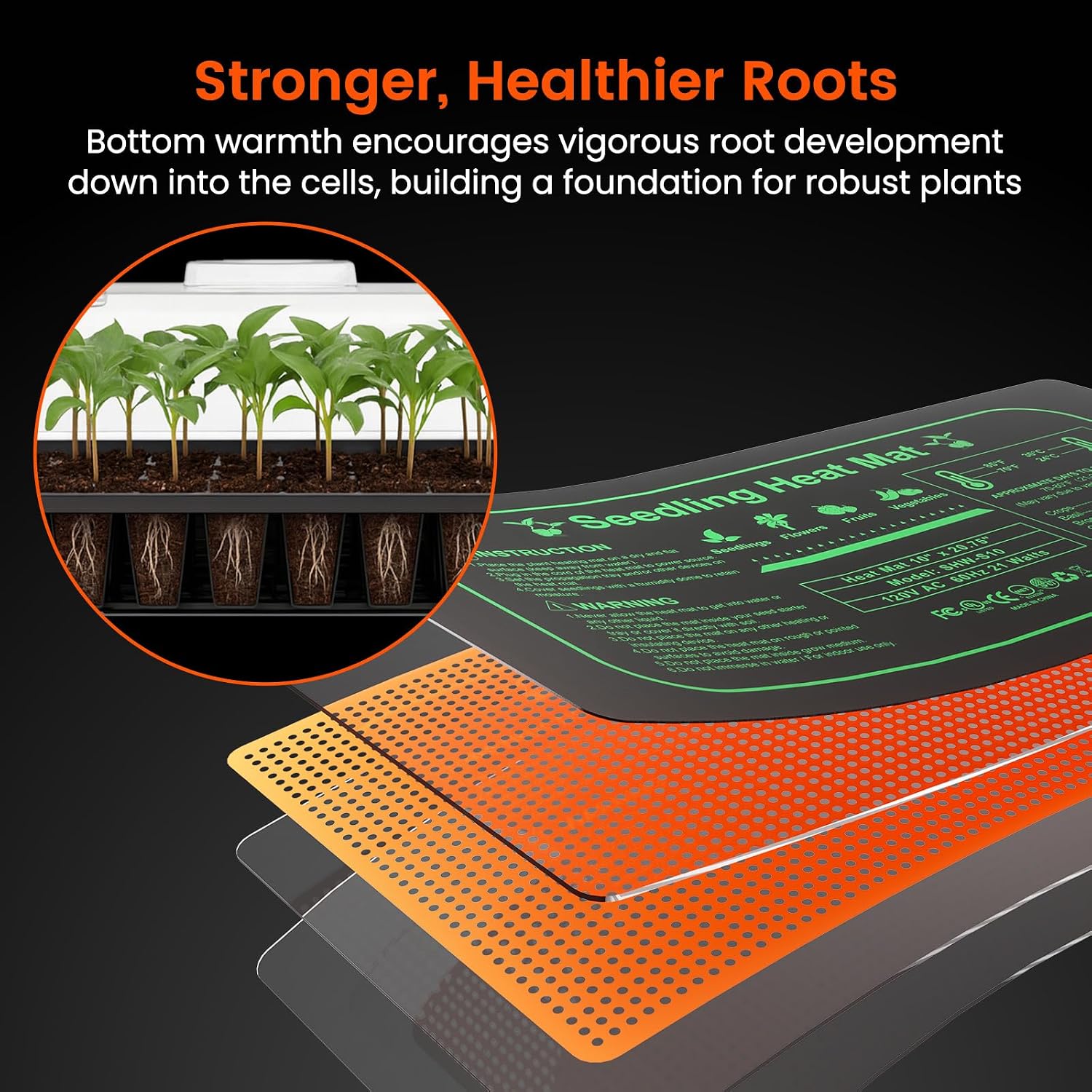 SOLIGT 3 Set 60-Cell Seed Starter Kit with Domes, Cell Trays and Heat Mats | Cloning, Propagation and Germination