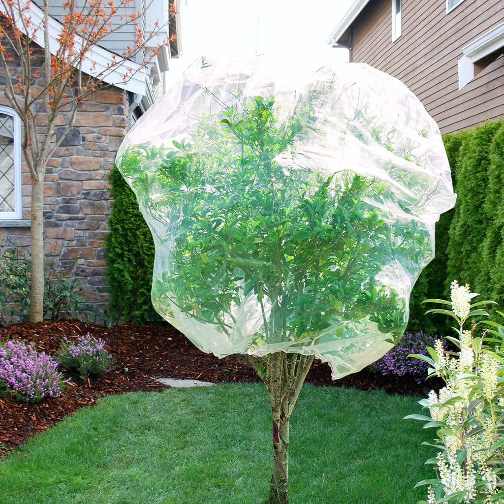 2Pcs Large Bird Barrier Netting Mesh, 7.9 * 6 FT Garden Netting | Garden Netting with Zipper and Drawcord, Fruit Tree