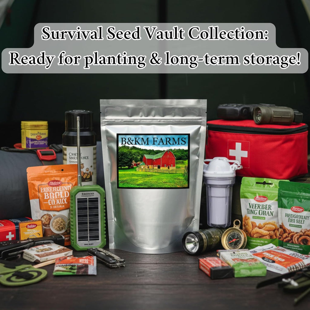 B&KM Farms Regional Garden Starter Kit – 37 Heirloom Varieties, 36,000+ Seeds – Non-GMO Vegetable & Herb Seeds for Deep