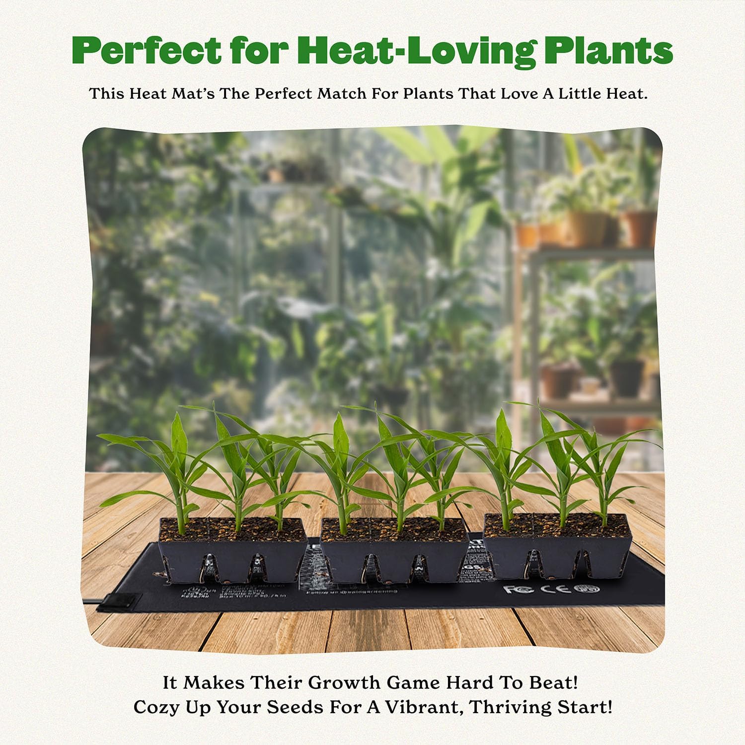Seedling Heat Mat for Plants – High-Performance 20W Heavy-Duty PVC Heating Mat for Seed Germination, Plant Growth, &