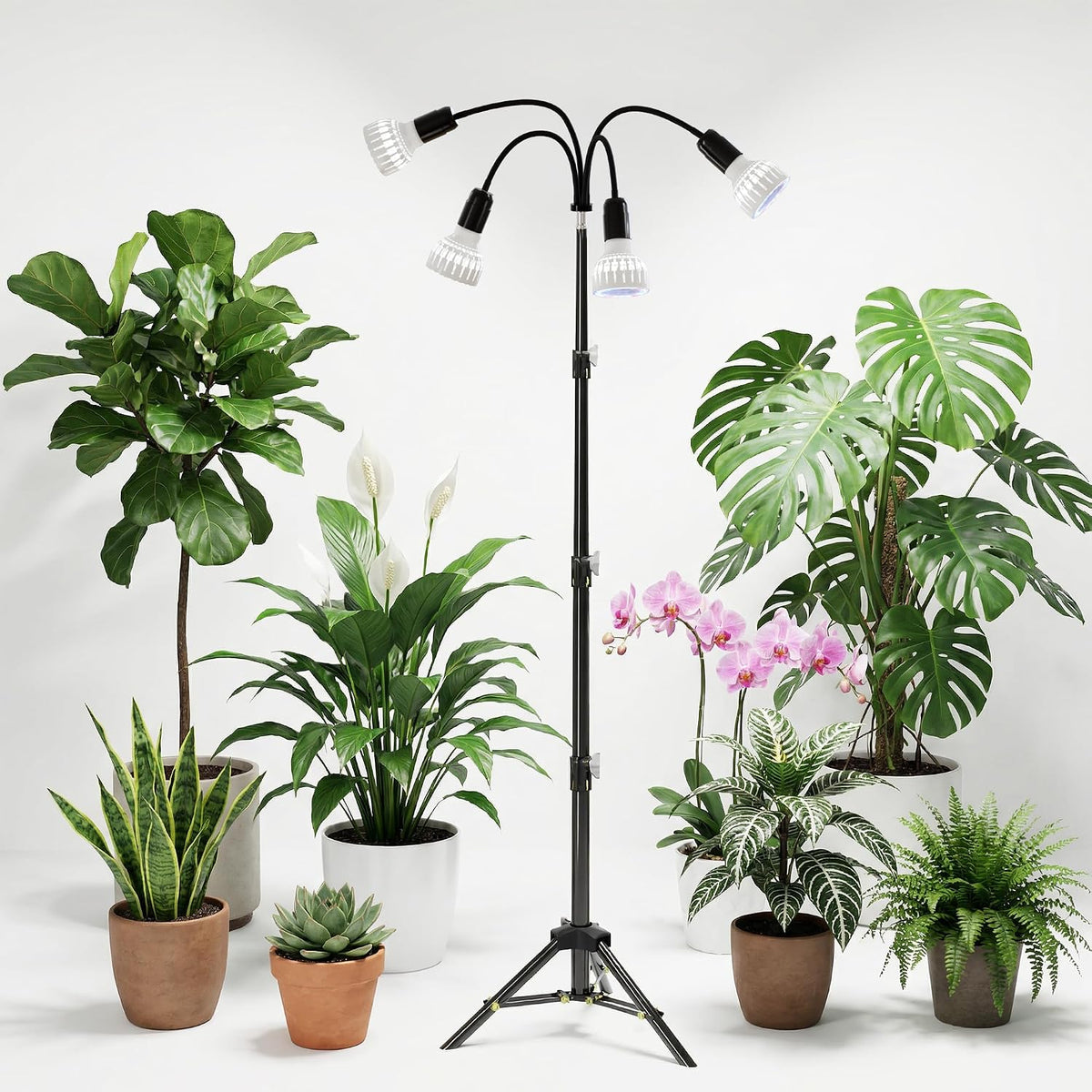 Grow Light, 5500K (320 Watts Equiv) White Full Spectrum Plant Growing Lamp for Indoor Plants,LED Bulbs Replaceable
