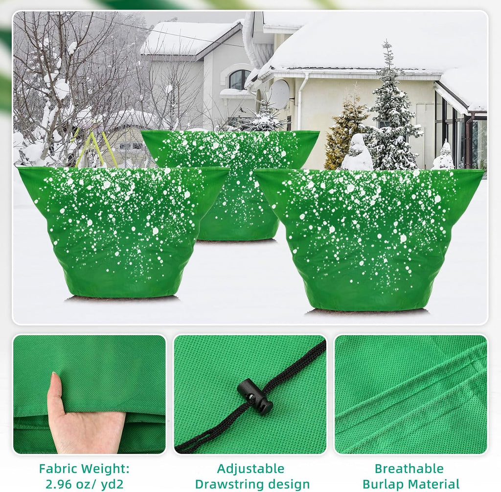 Zhengmy 9 Pcs 47.2 x 47.2 Inch Plant Covers Freeze Protection Winter Frost Cloth Reusable Plant Protector Blankets with