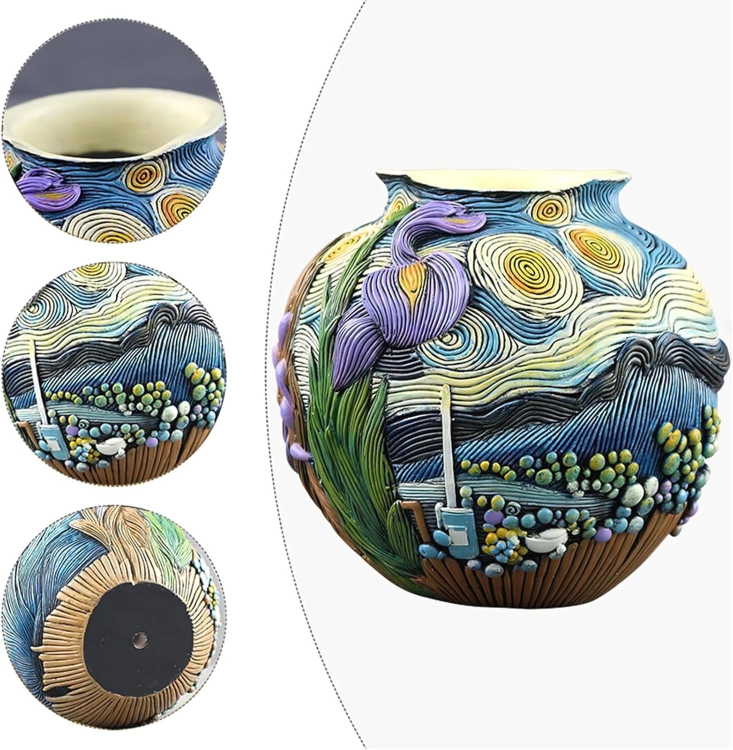 Starry Night Vase Plant Pot Unique Planters for Indoor Plants and Outdoor Plants - Unique Plant Pots and Vases for Home