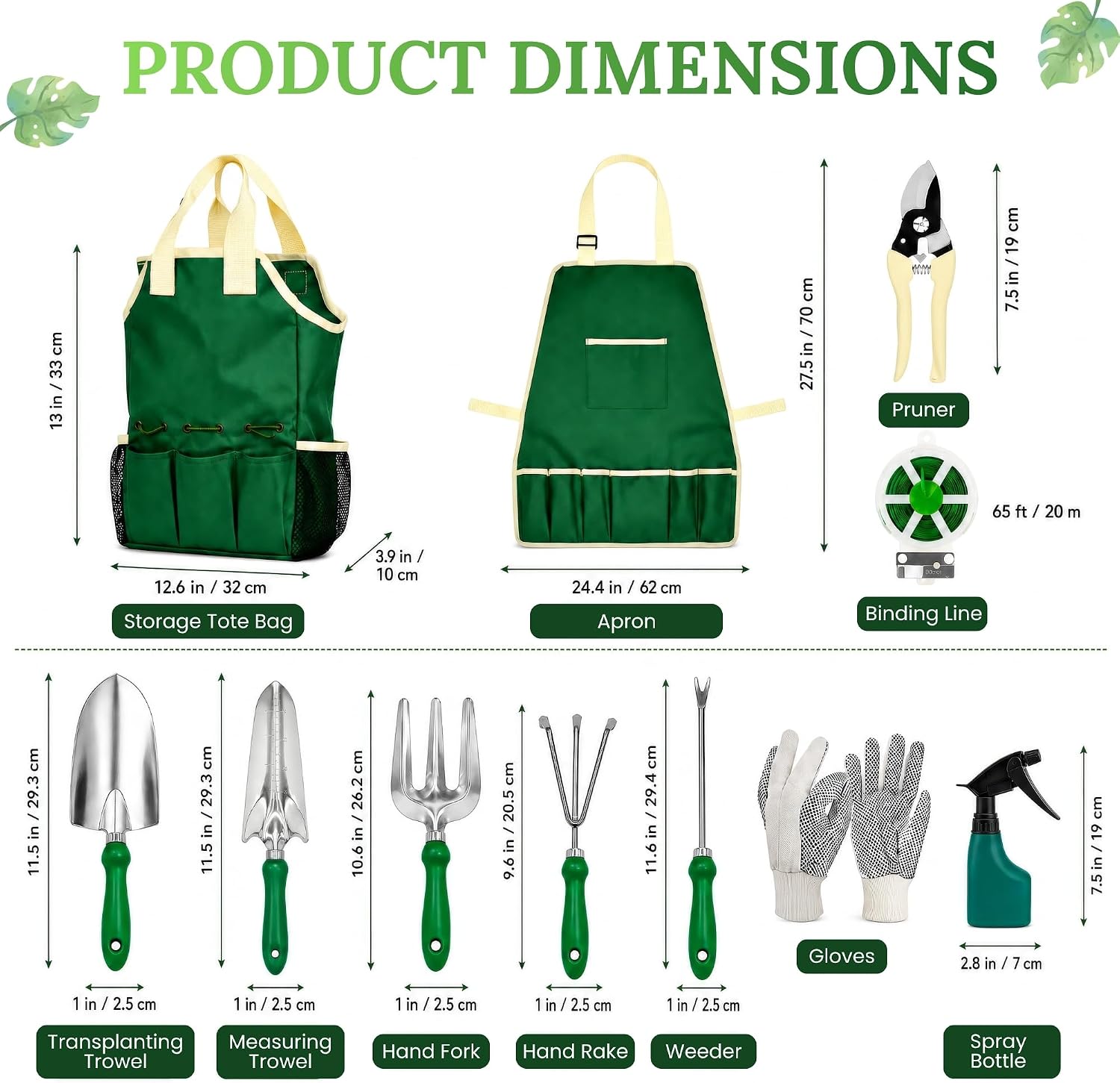 11-Piece Gardening Tool Set – Garden Kit with Tote Bag, Apron & Accessories, Perfect Gardening Gifts for Women, Moms