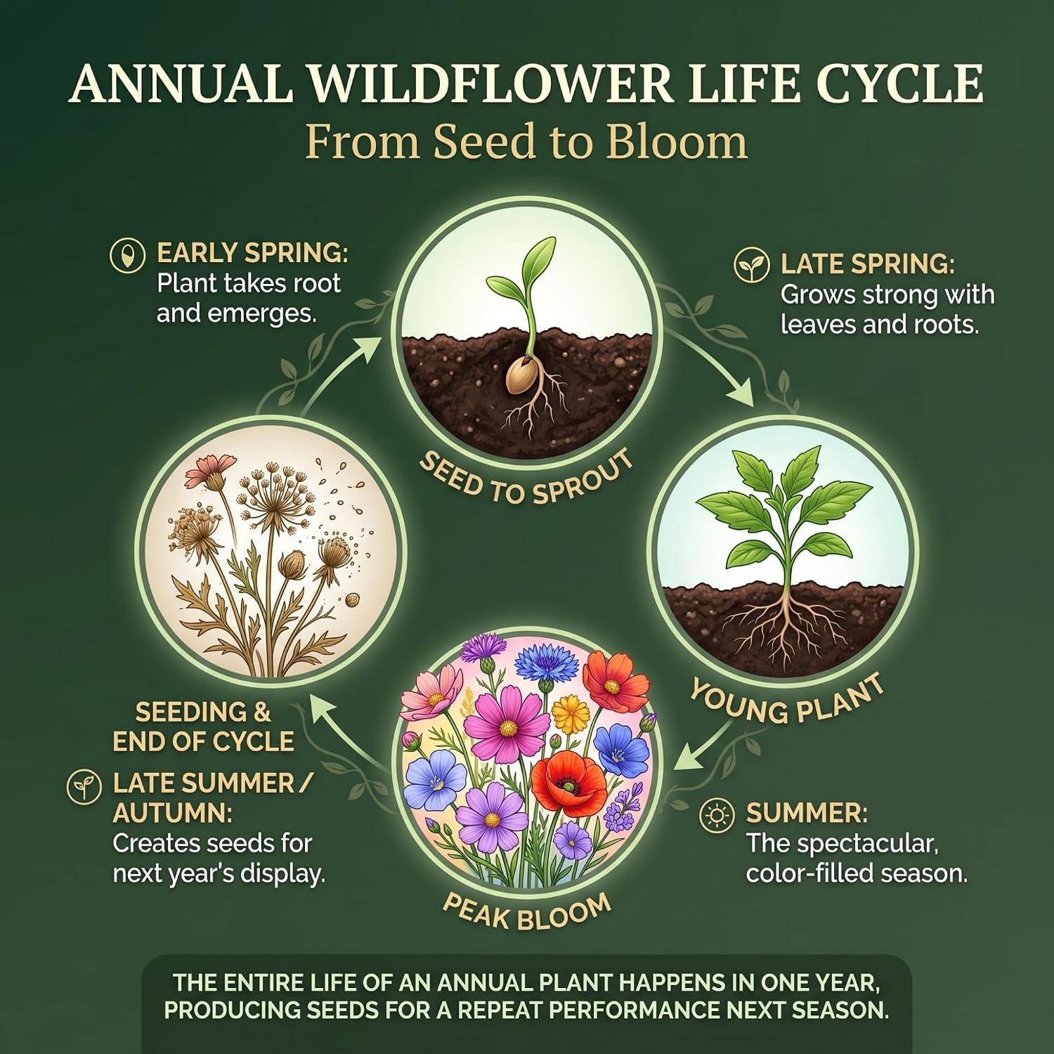 Wildflower Seed Shaker – Annual Mix by GevaGrow | 17 Variety Flower Seeds for Planting in Pots & Outdoor Gardens, Bulk