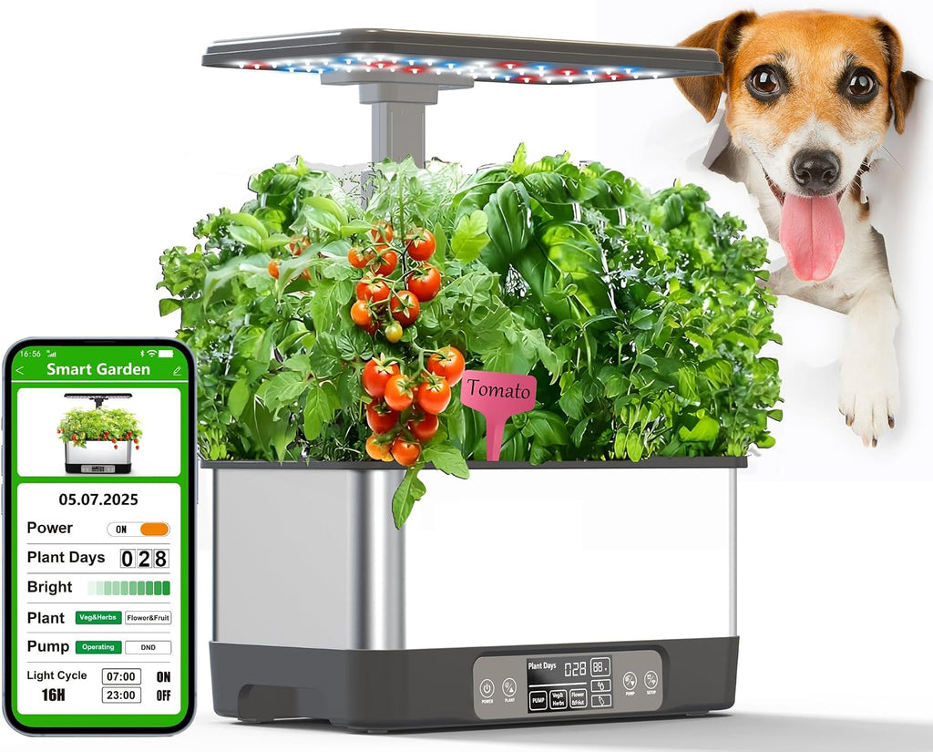 Hydroponics Growing System,Smart Indoor Herb Garden with Grow Light,8 Pods | In door Gardening System , APP & WiFi
