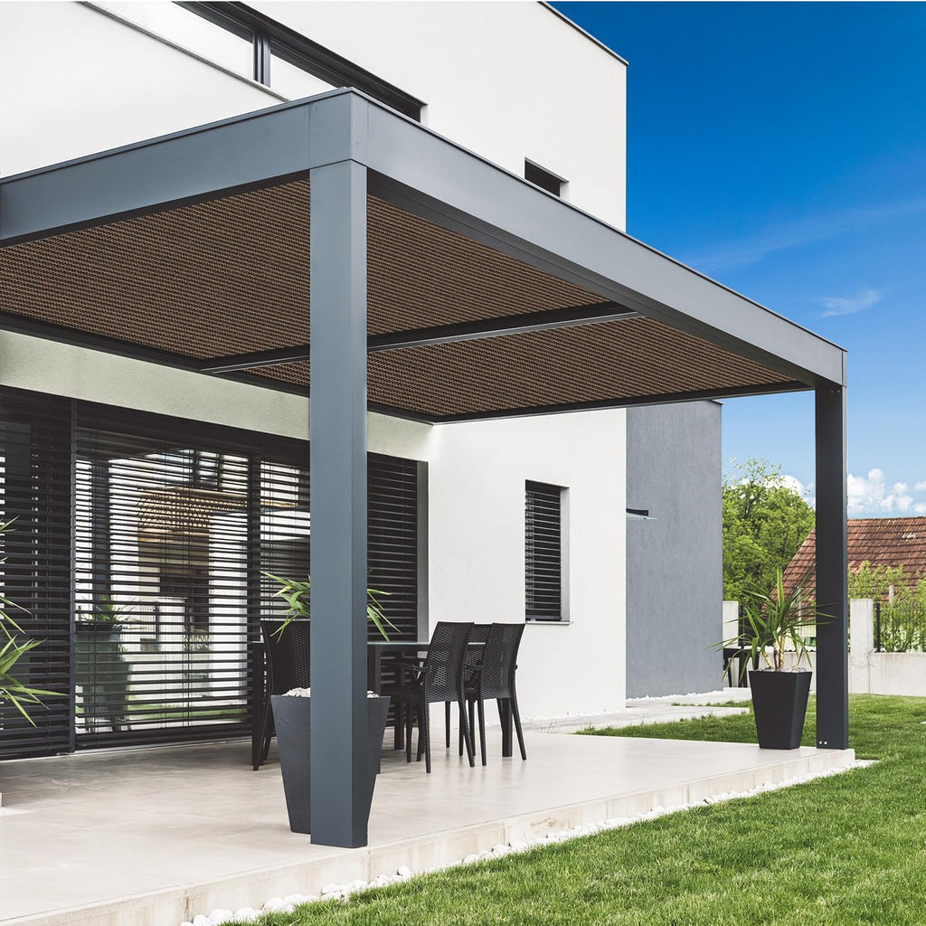 VICLLAX 90% Shade Fabric Sun Shade Cloth with Reinforced Grommets, Outdoor Sun Screen Fabric for Outdoor Patio Garden