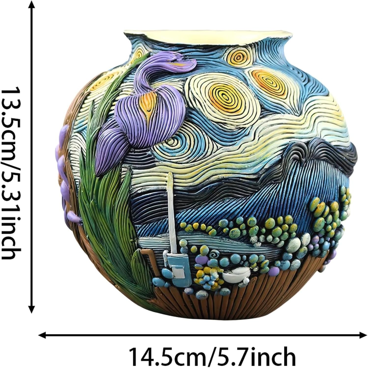Starry Night Vase Plant Pot Unique Planters for Indoor Plants and Outdoor Plants - Unique Plant Pots and Vases for Home