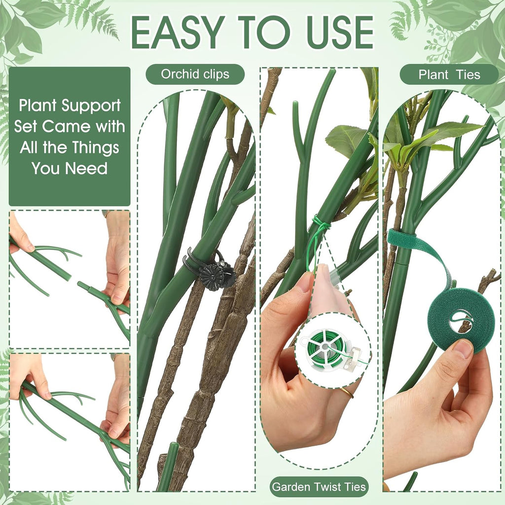 Honeydak 18 Pack Monstera Plant Support Plant Support Stakes for Indoor Plants Stackable Monstera Climbing Sticks with