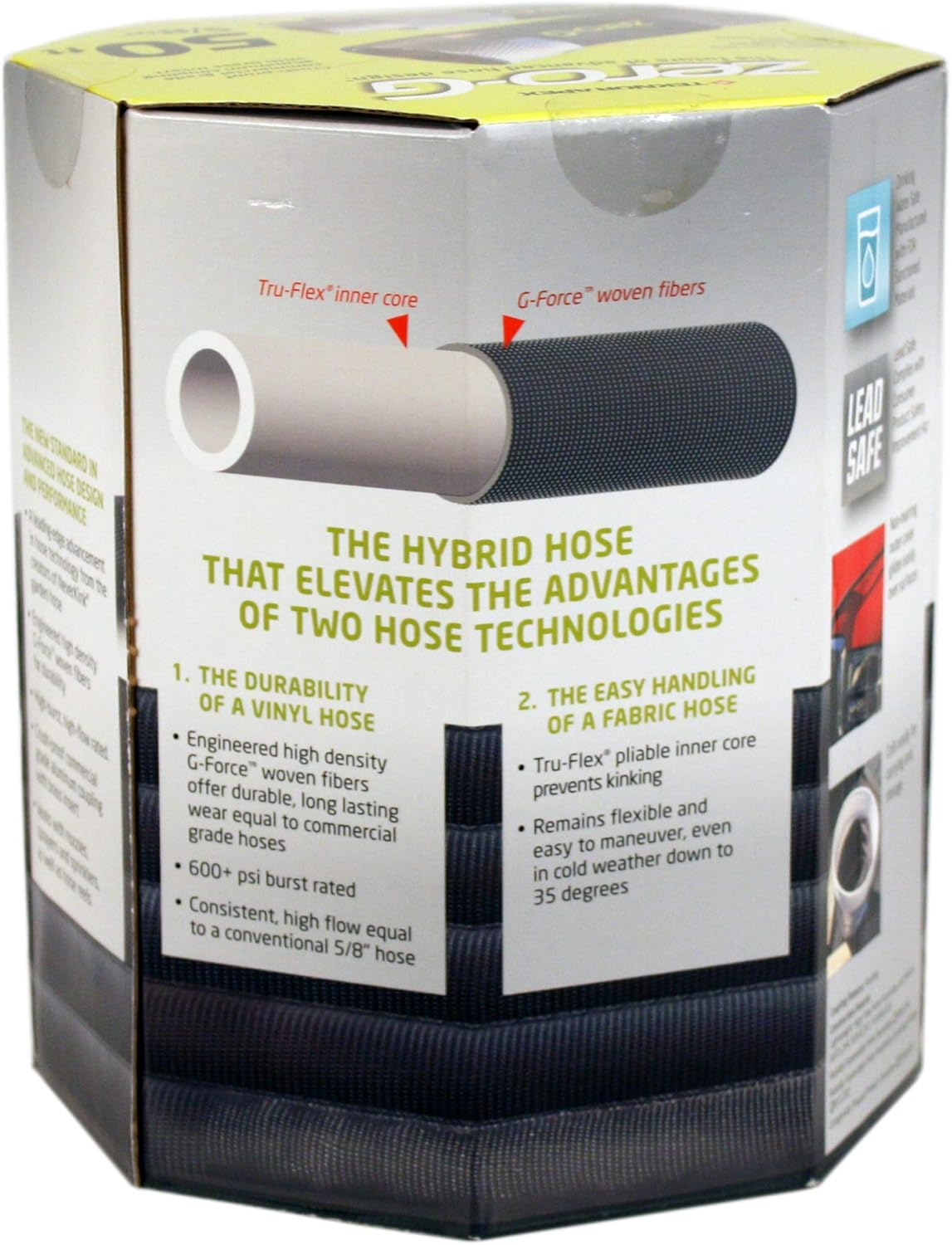 New zero-G 4001-50 Lightweight, Ultra Flexible, Durable, Kink-Free Garden Hose, 5/8-Inch by 50-Feet