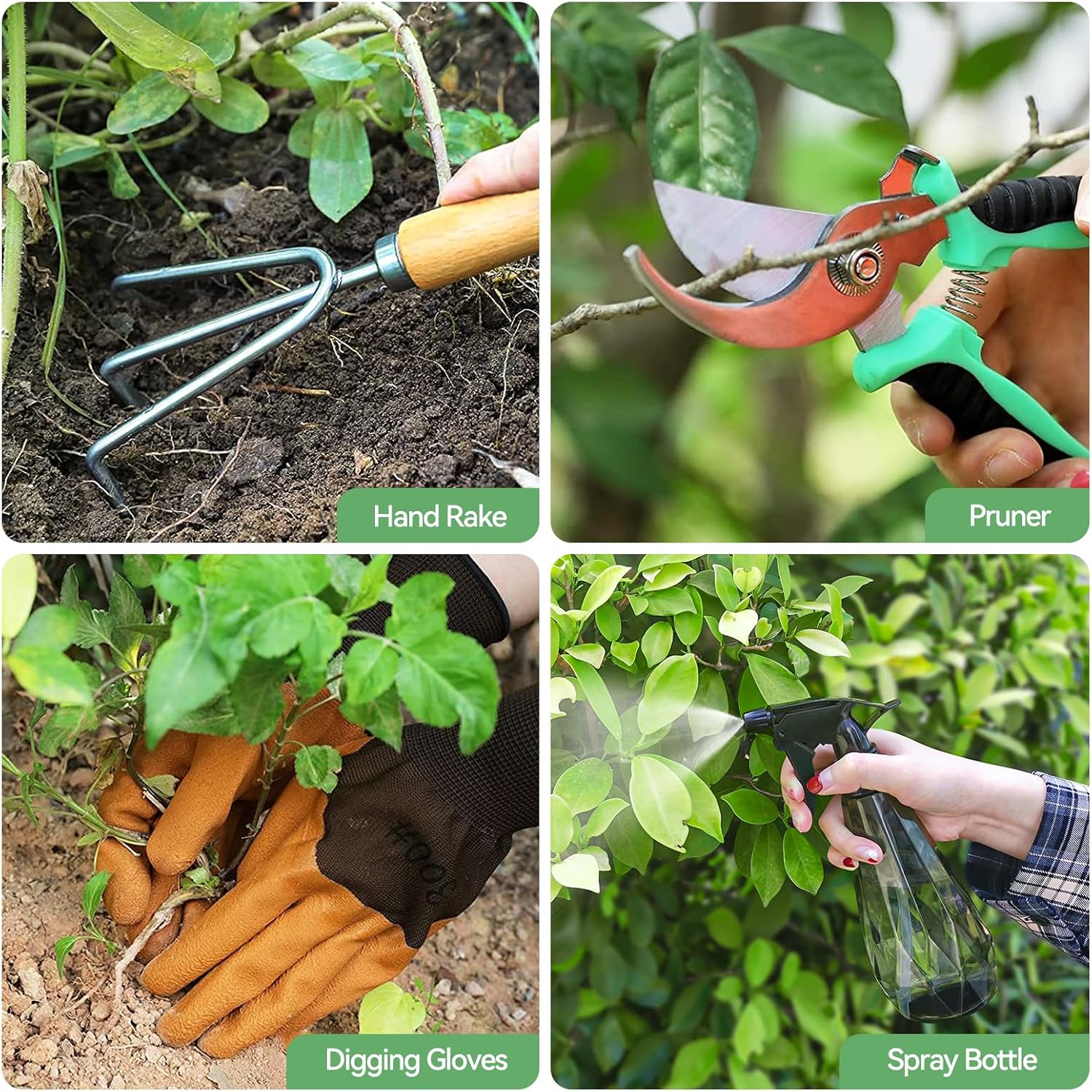 Heavy Duty Gardening Tools with Handbag, Gardening Gifts for Women | Rust-Resistant Steel Garden Tool Sets for Women