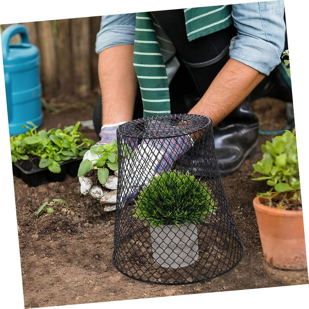 GANAZONO 4pcs Plant Protector Mesh for Flowerpots Reusable Garden Cage Protective Design for Plant Growth and Outdoor