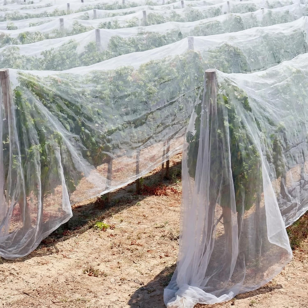1 Pcs Garden Insect Netting Mesh, White Ultra Fine, 20 X 33 Ft | Pest Barrier for Vegetables, Large Fruits Tree Net
