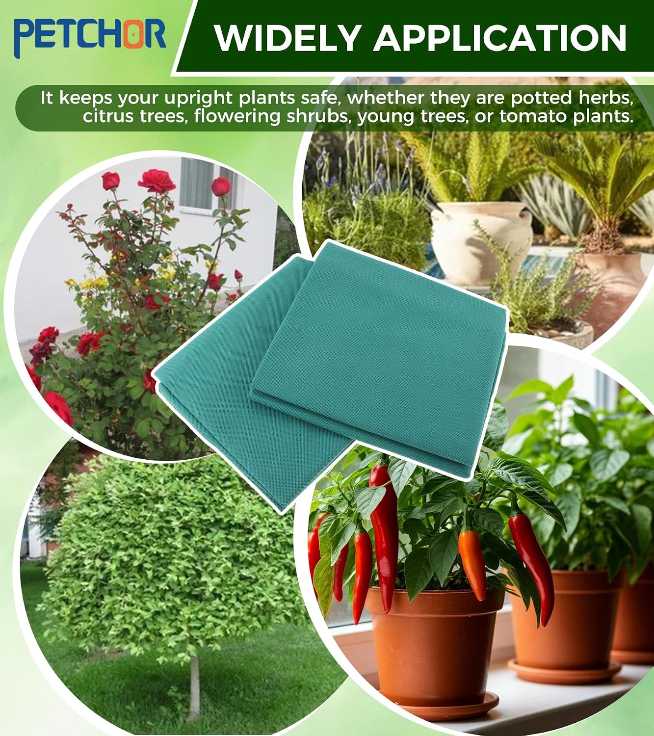 4PCS Winter Plant Covers Freeze Protection for Outdoor Plant 39x39″ | Frost Blankets Cloths with Drawstrings, Shrubs