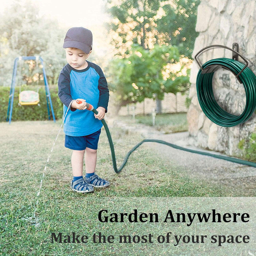 Eastrans Wall Mounted Garden Hose Holder and Hose Hanger | Hold 125ft 3/4" Hose, Durable and Heavy Duty Rust-Free Hose