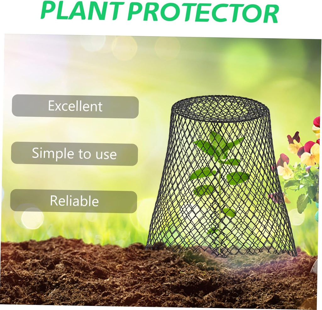 GANAZONO 4pcs Plant Protector Mesh for Flowerpots Reusable Garden Cage Protective Design for Plant Growth and Outdoor