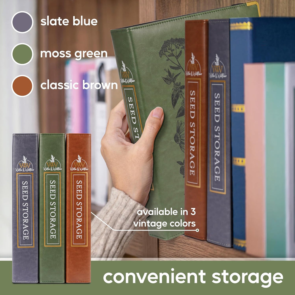 Create-ables Willow and Wildflower Garden Seed Organizer Binder, Seed Storage Organizer, Garden Binder Book for Packet