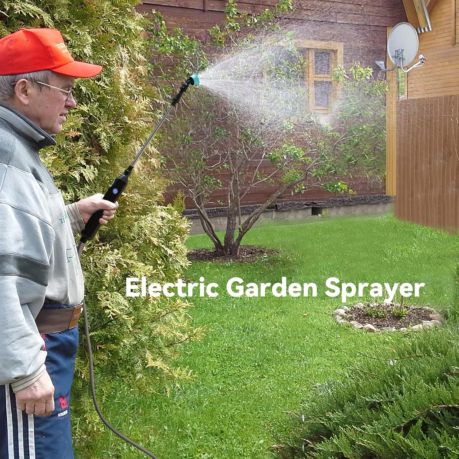 TOOVEM Electric Garden Sprayer, Portable Battery Powered Watering Wand | Electric Garden Sprayer, Portable Battery