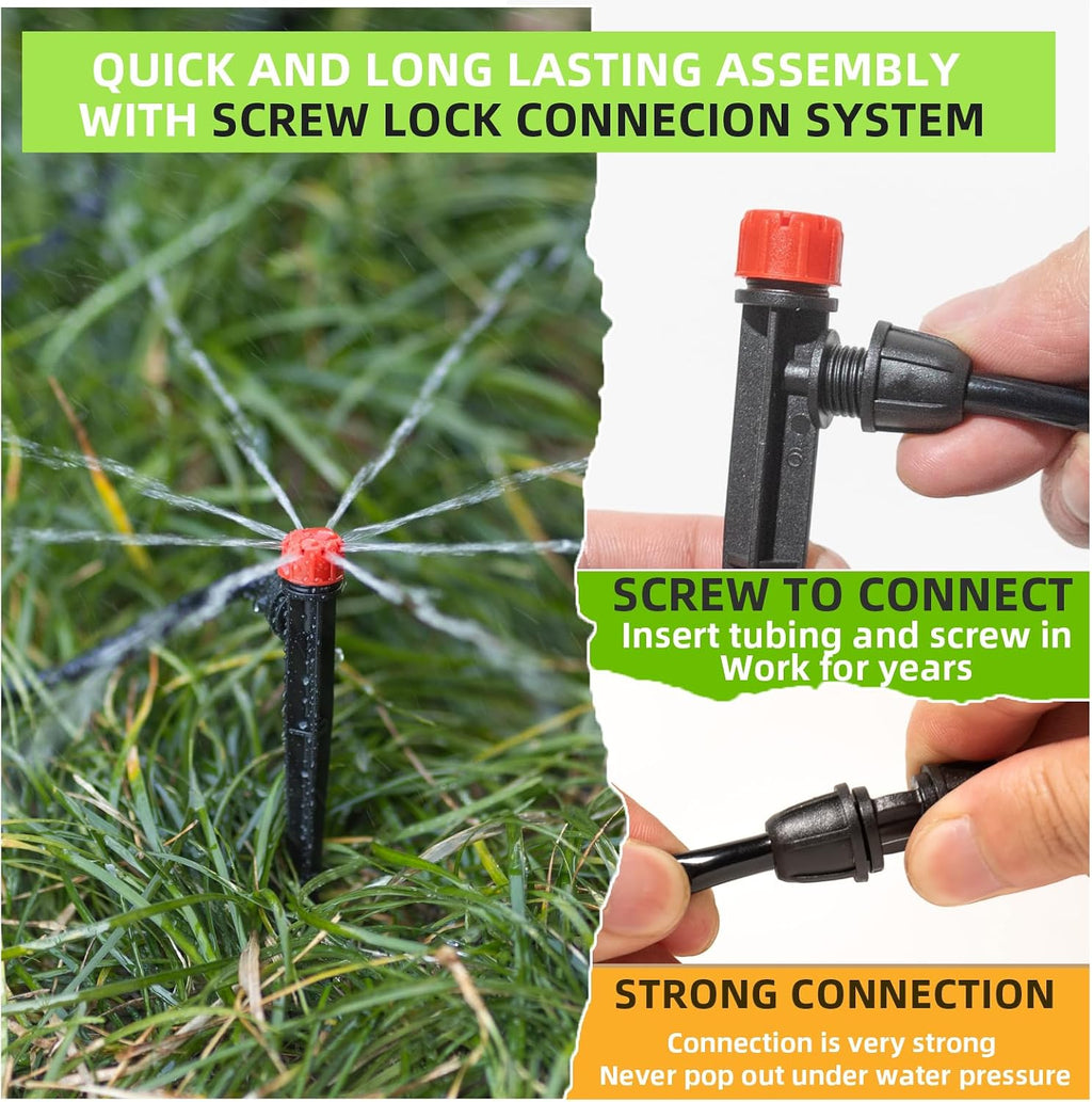 233FT Drip Irrigation System with Timer for Garden Kit Automatic Irrigation Equipment Lock Fittings Micro Drip 360