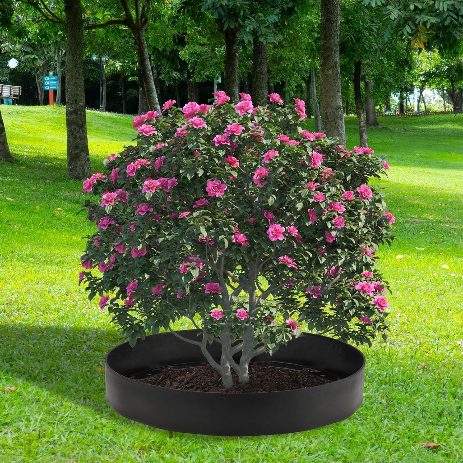 30 Ft Planting Grow Rings with 30 PCS Spikes Plant Rings for Outdoor Plants Planting Ring for Separate Rock and