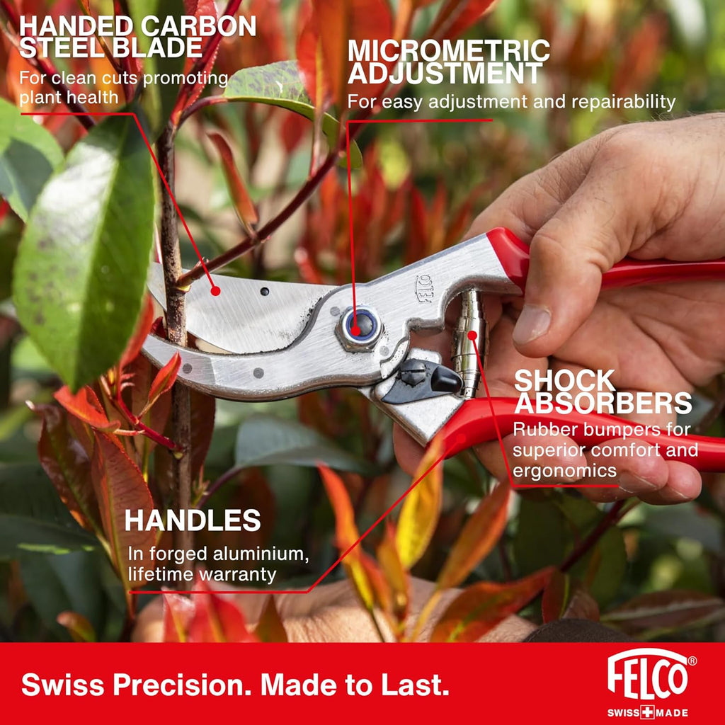Felco F4 Pruning Shears – 9.25" Swiss-Made Garden Clippers for Pruning | Hand Pruners for Gardening | Garden Tool