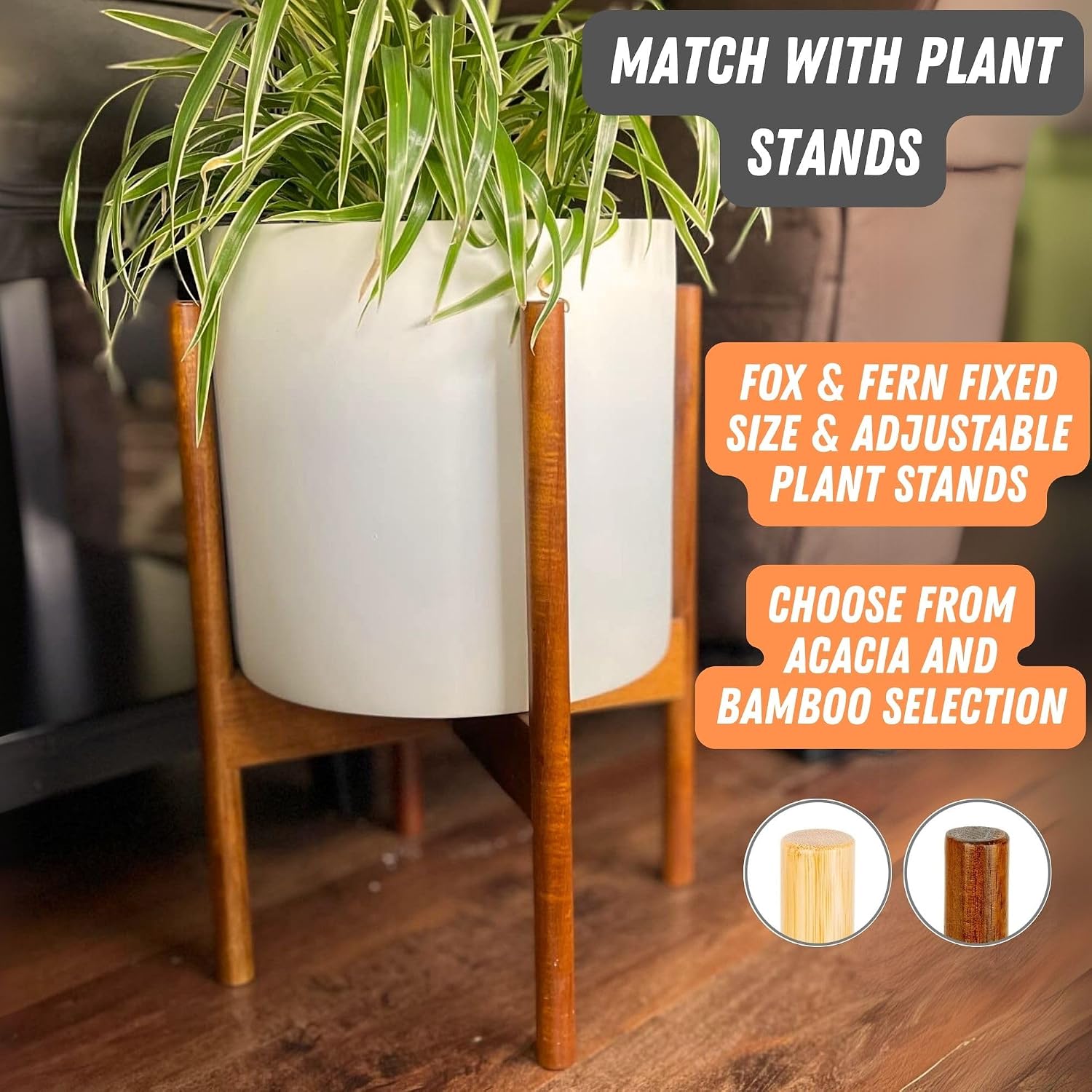 Fox & Fern Large Planter for Indoor or Outdoor, Matte White, 8 Inch | UV & Frost Resistant, 70% Lighter than Ceramic
