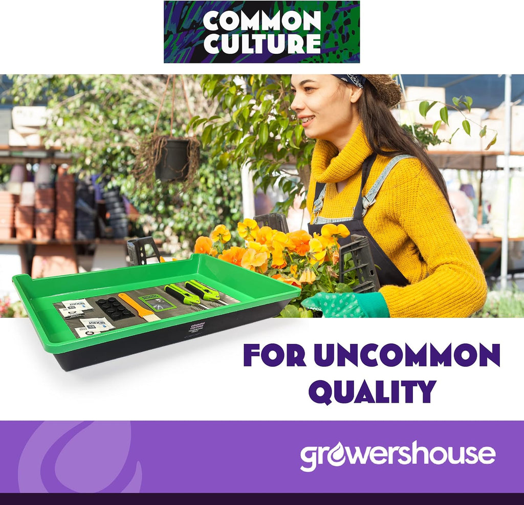 COMMON CULTURE Trim Tray Kit with Trimming Tray 13" x 20", 150 Micron Pollen Screen, Bottom Harvest Bin, Scissors, Herb