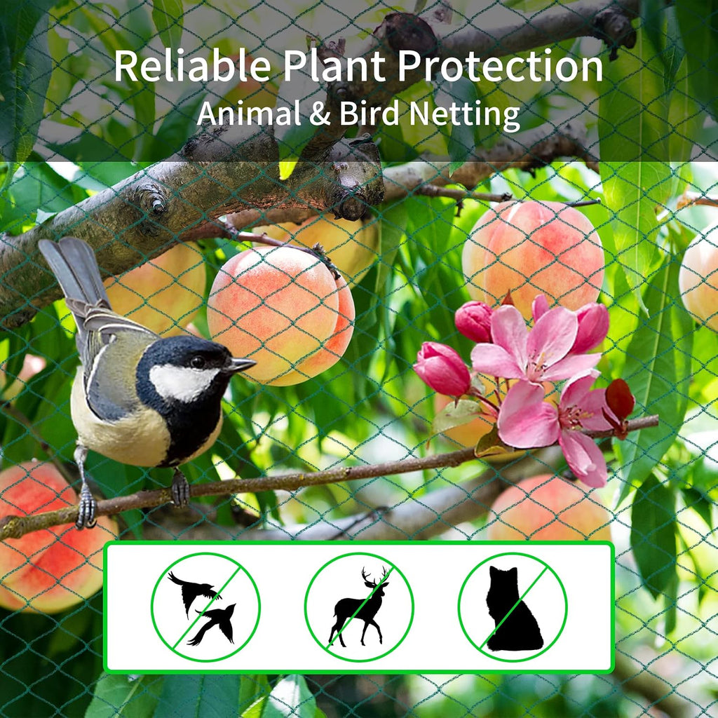 Bird Netting 20'x40' with 1" Square Mesh Bird Net Garden Netting for Chicken Coop, Aviary, Deer Fence, Chicken Netting
