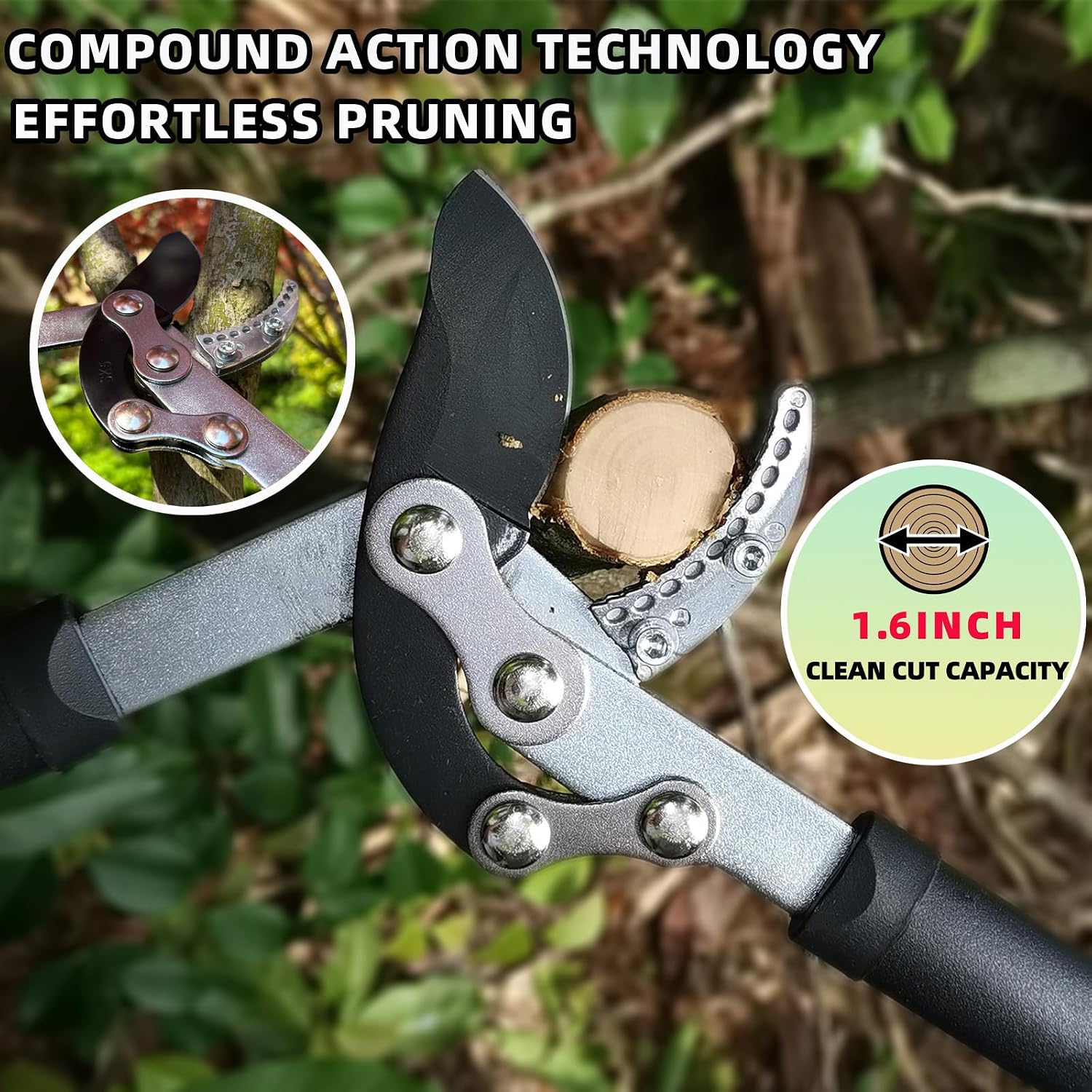 YRTSH Loppers Hedge Clippers & Pruners Combo Set 3-Piece Hedge Shears | Sharp Tree Trimmer Branch Cutter for Yard, Lawn