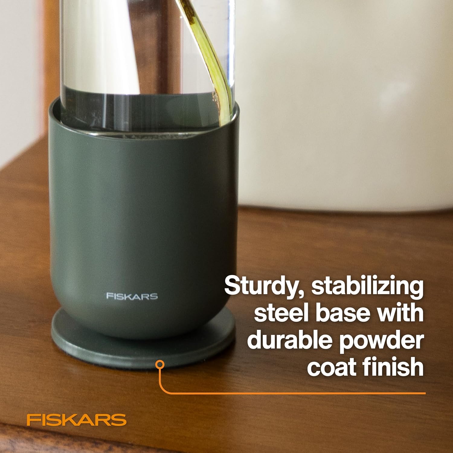 Fiskars Plant Propagation Set, Glass Vase Hydroponic Growing System, 3-Pack | Metal Stands for Root Cuttings