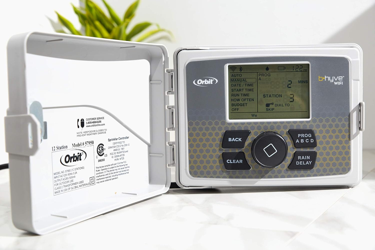 Orbit B-hyve Smart Indoor/Outdoor Sprinkler Controller - 6-Zone - App Controlled Smart Controller with Custom