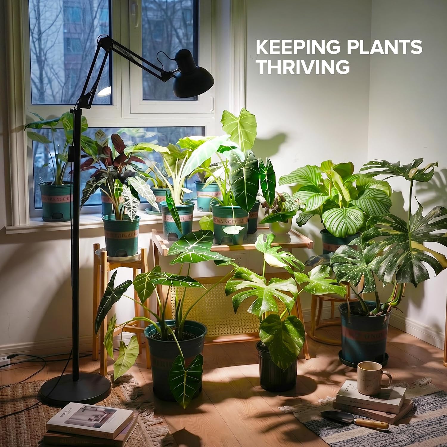SANSI Grow Lights for Indoor Plants, 32W Plant Lights for Indoor Growing | Full Spectrum Dimmable 39-65 Inches High