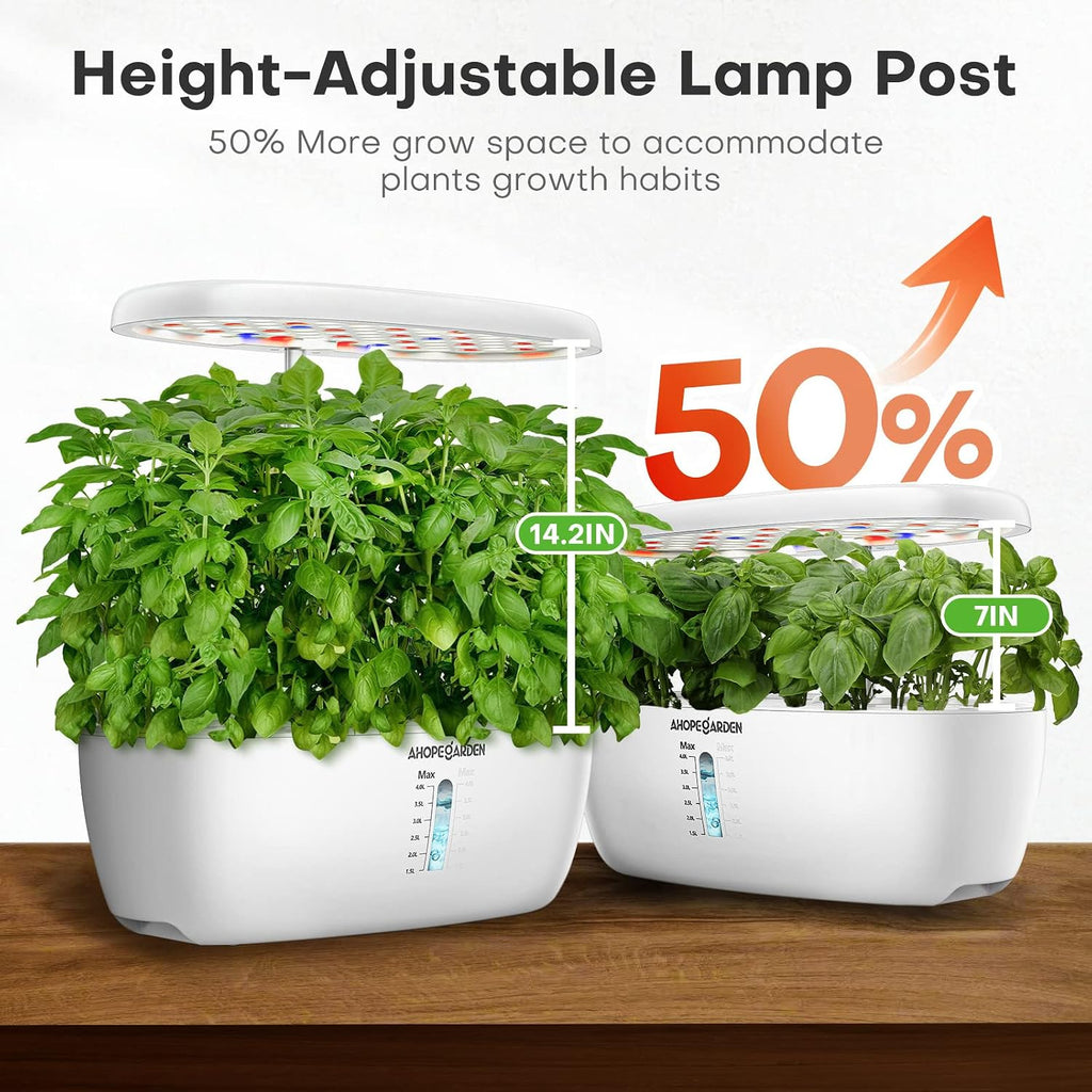 12 Pods Indoor Garden Hydroponics Growing System Kit with LED | Plant Germination Kit, Tabletop Herb Garden with Grow