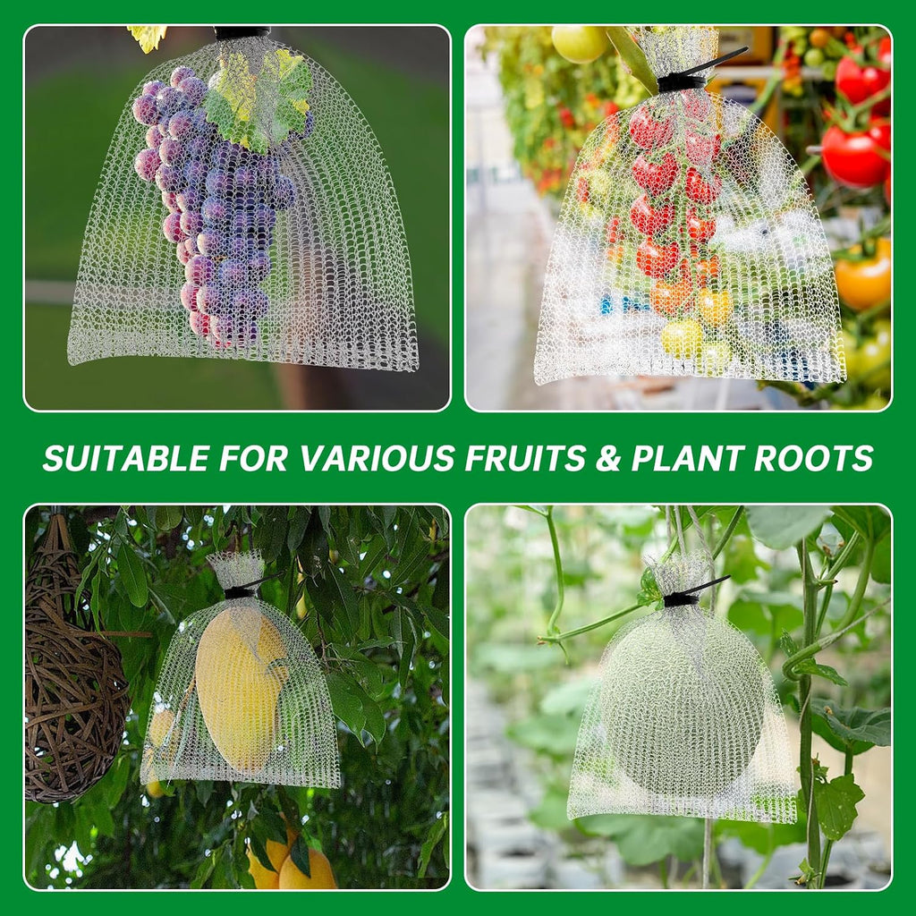 25Pcs 8 x 12 inch Fruit Protection Wire mesh Bags, 304 Stainless Steel Wire, Gophers Resistant Stainless Steel Mesh