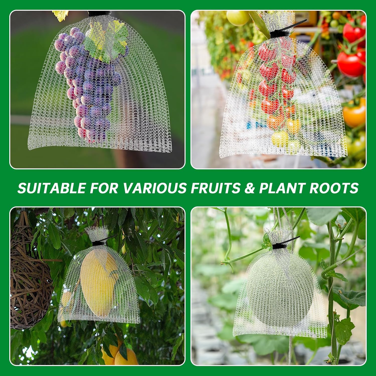 25Pcs 8 x 12 inch Fruit Protection Wire mesh Bags, 304 Stainless Steel Wire, Gophers Resistant Stainless Steel Mesh