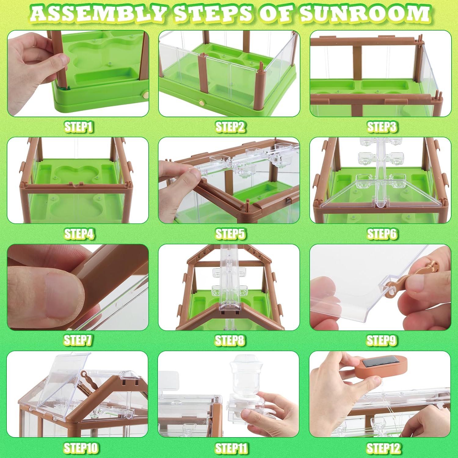 Kids Plant Growing Kit - Kids Greenhouse & Flower Growing Kit with Upgraded Irrigation & Grow Light – Perfect Gardening
