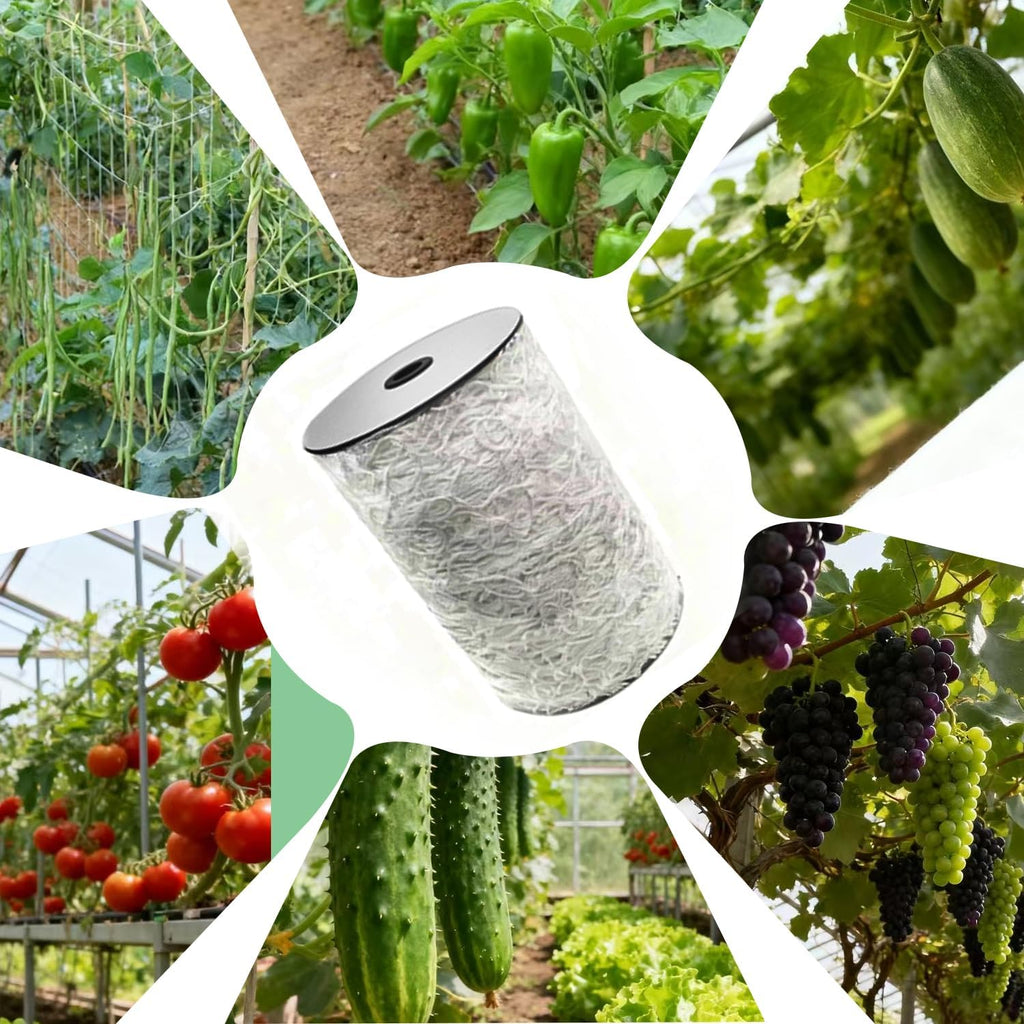 Soft Mesh Nylon Trellis Netting Roll, 5 x 350 Ft Heavy Duty Reinforced Garden Plant Support Mesh for Climbing