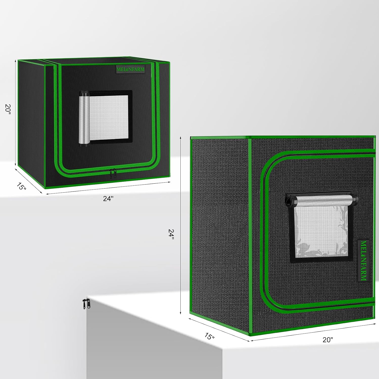 Small Grow Tent for Aerogarden，24”x16”x24” ，Hydroponics Growing System ，Highly Reflective 600D Diamond Mylar Canvas