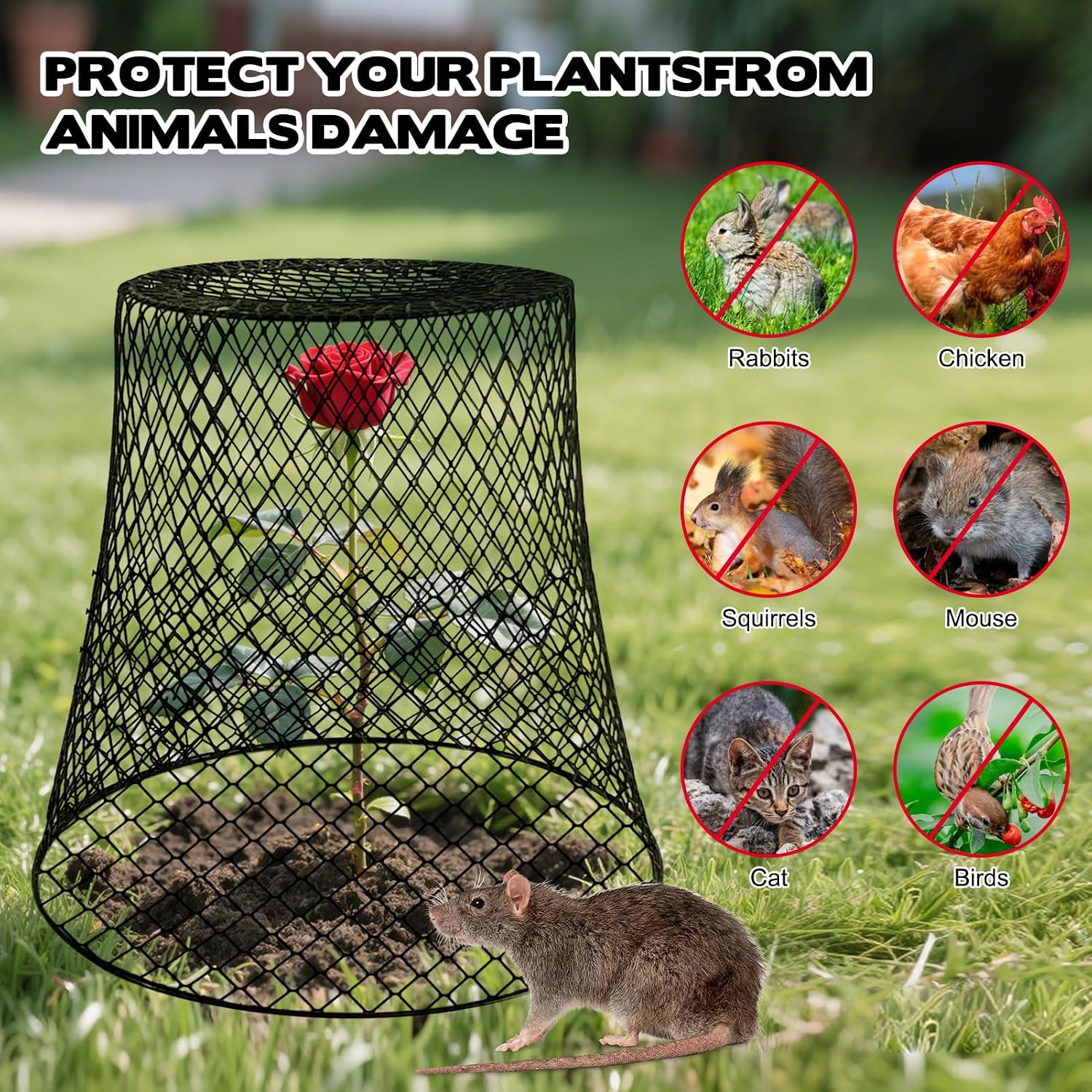 15 Sets of Chicken Wire Cloche Plant Covers Garden Netting, Heavy Duty Chicken Wire Plant Covers Protectors from