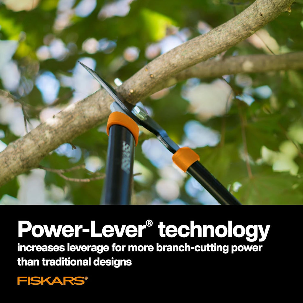 Fiskars 28" Power-Lever Garden Bypass Loppers, 1.75" Cut Capacity