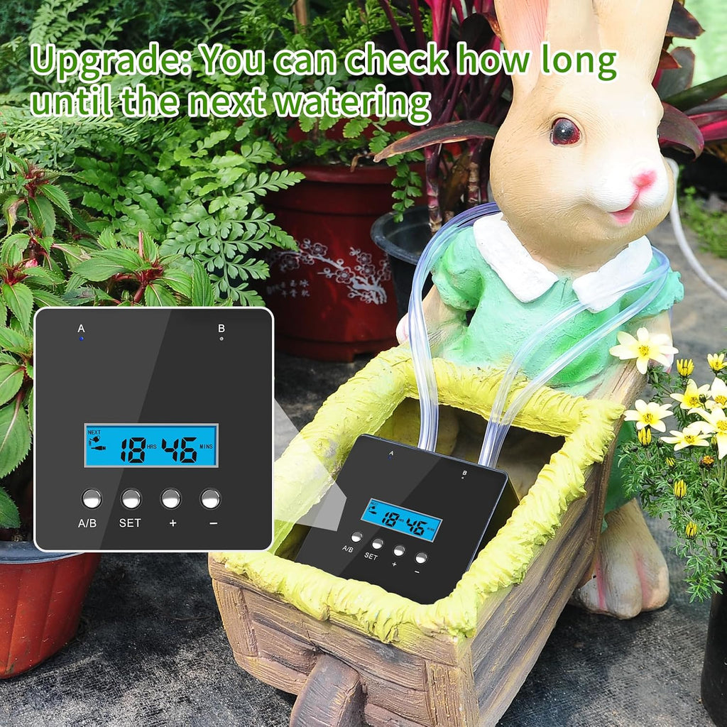 Automatic Watering System for Potted Plants | Indoor Plant Waterer with Programmable Timer, Dual Self-Priming Pumps