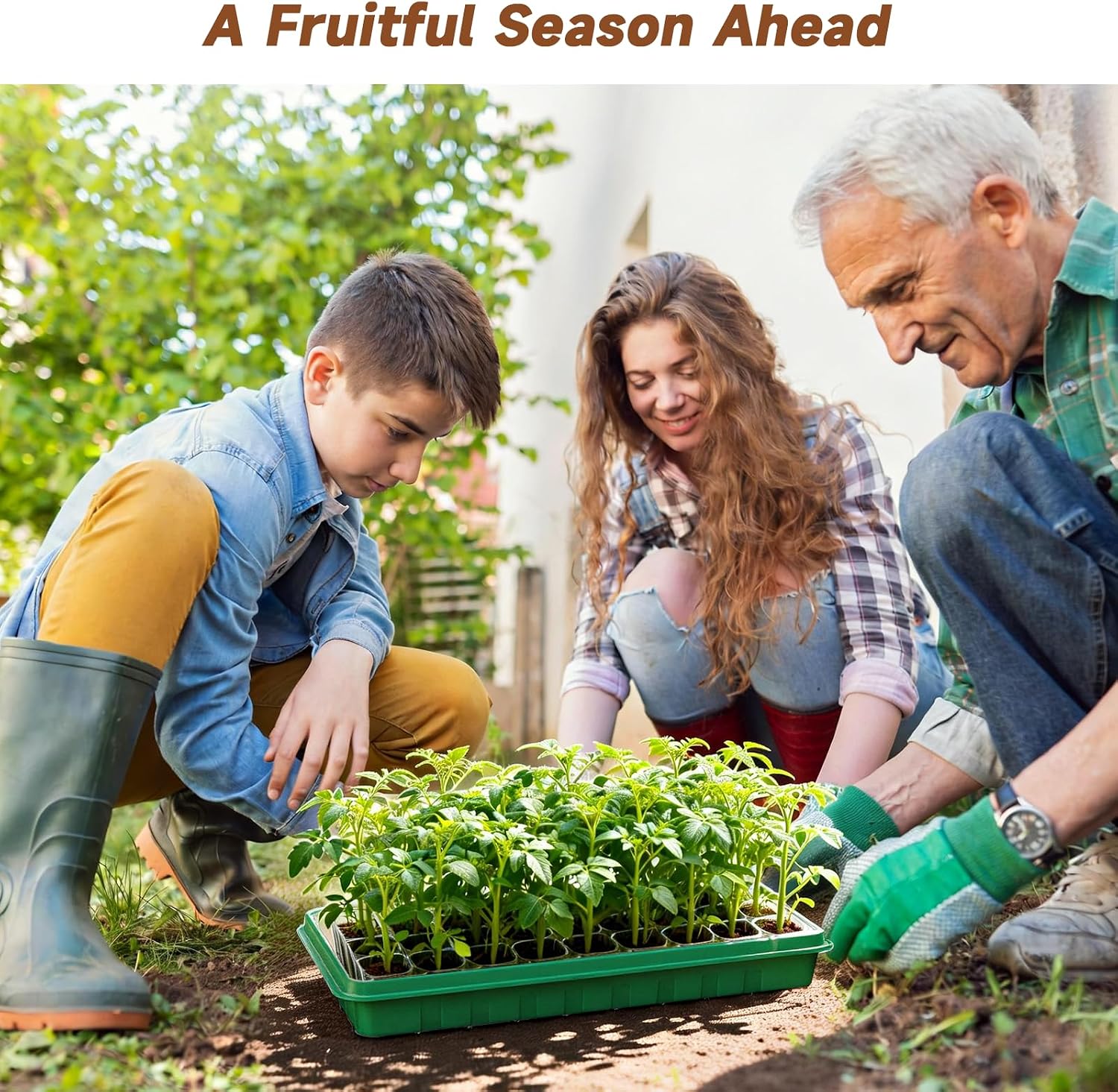 72 Cells Seed Starter Tray with Grow Light, Seed Starter Kit Full Spectrum with 5 Dimmable Brightness & Timer, Indoor
