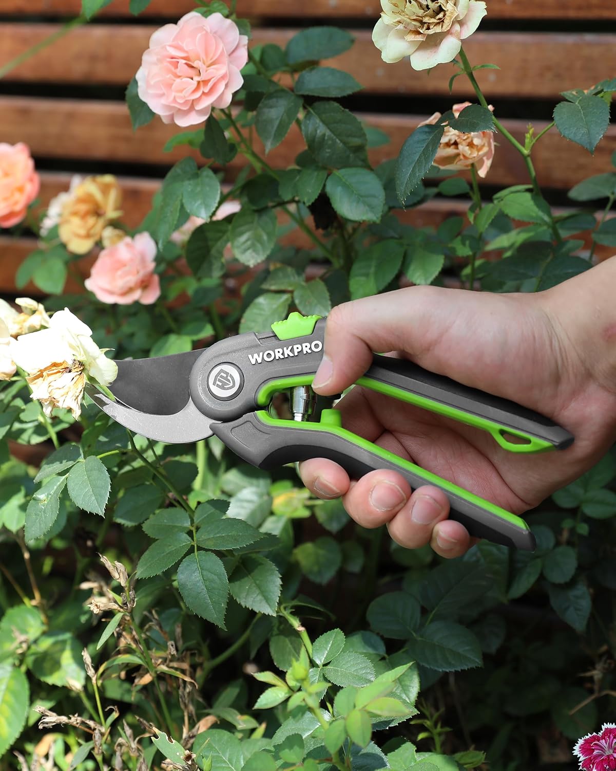 WORKPRO 3-Piece Garden Shears Set, Heavy-Duty Gardening Clippers | Includes 20” Hedge Shear, 24” Anvil Lopper & 8”