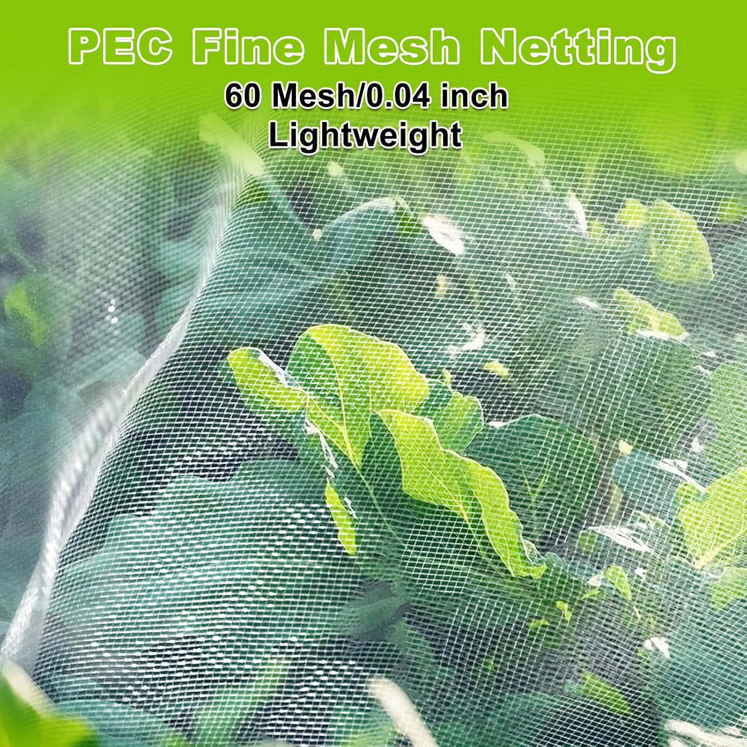 Remiawy Garden Netting, 2 Pack 10 x 33 FT Ultra Fine Garden Mesh Netting for Plants, Gardening Raised Bed Barrier Row
